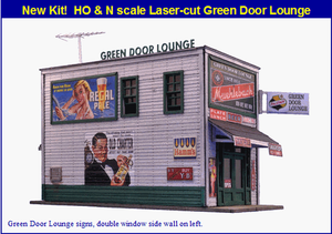 Blair Line ~ N Scale ~ Green Door Lounge Kit ~ 1008