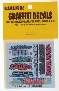 Blair Line ~ N Scale ~ Graffiti Decals Mega Set #11 ~ 1260