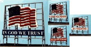 Blair Line ~ N Scale ~ Laser-cut Billboard: Unites States Flag ~ 1520