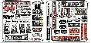 Blair Line ~ Main Street III Storefront Signs ~ HO Scale ~ 158