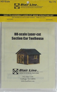 Blair Line ~ HO Scale ~ Section Car Toolhouse Kit ~ 175
