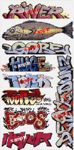 Blair Line ~ HO Scale ~ Graffiti Decals Set #7 ~ 2256