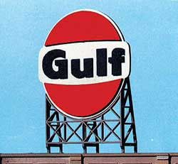 Blair Line ~ HO, S, O Scale ~ Gulf Oil Laser-Cut Billboard Kit ~ 2523