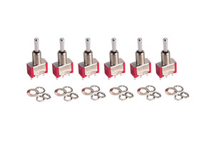DCCconcepts ~ Alpha Toggle Switch ~ 6-Pack Of On-Off-On Sprung Toggle Switches ~ DCD-ATS