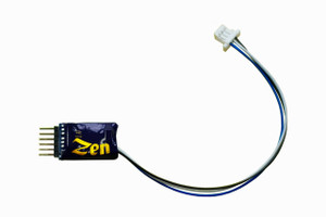 DCCconcepts ~ Zen Blue+ DCC Decoder ~ NEM651 6-Pin Direct ~ 2 Function With Stay Alive Plug ~ DCD-ZN6D.2