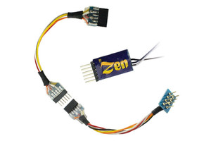 DCCconcepts ~ Zen Blue+ DCC Decoder ~ NEM651 6-Pin Direct & 8 Pin Harness ~ 2 Function ~ DCD-ZN68.2