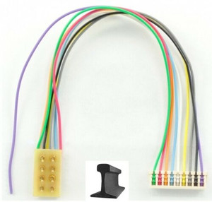 TCS 1365 ~ T-3.5"-UK ~ 9 Pin to 8 Pin DCC Decoder Harness ~ 3.5" Length T Series