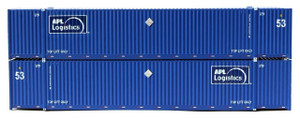 Jacksonville Terminal JTC ~ N Scale ~ 53' High Containers Set #1, APL Logistics (2) ~ 537020