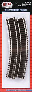 Atlas ~ HO Scale ~ Code 83 ~ 15" Radius Curved Snap Track (6) ~ 530