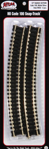 Atlas ~ HO Scale ~ Code 100 ~ 22" Radius Curve Track (6) ~ 836