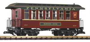 PIKO ~ G Scale ~ Pennsylvania Railroad PRR ~ Wood Coach #23117 ~ 38657