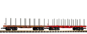 PIKO ~ G Scale ~  Santa Fe SF ~ Flatcar 2-Pack ~38773