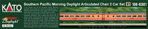 Kato ~ N Scale ~ Southern Pacific 2-Car Articulated Add-On Passenger Set ~106-6310