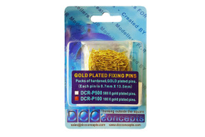 DCCconcepts ~ Pack of 100 Gold Plated Pins ~ DCR-P100