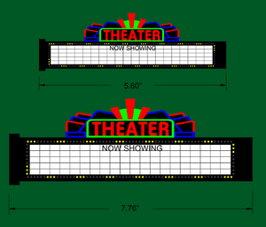 Miller Engineering ~ N or HO Scale ~ Theater Marquee ~ Medium ~ 1182