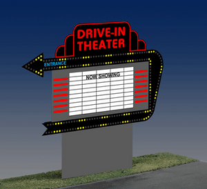 Miller Engineering ~  Ho or O scales ~ Drive in signs ~ 1381