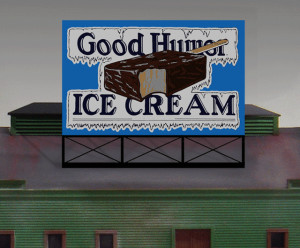 Miller Engineering ~ HO or N Scale ~ Good Humor Ice Cream Billboard ~ 441502