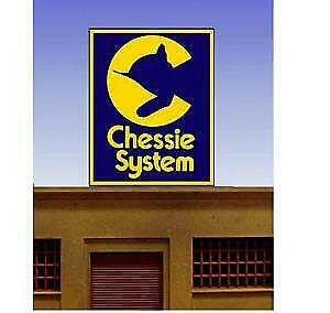 Miller Engineering ~ HO or N Scales ~ Chessie System Billboard Small ~ 4.6 x 5.6cm