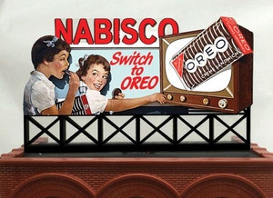 Miller Engineering ~ HO or N Scales ~ Nabisco Oreo Billboard  Small ~ 6.6 x 3.8cm ~ 441752