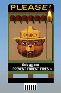 Miller Engineering ~ N or HO Scales ~ Smokey Bear Billboard Small ~ 442852