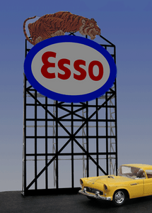 Miller Engineering ~ N or HO Scale ~ Esso Animated Neon Billboard ~ 6072