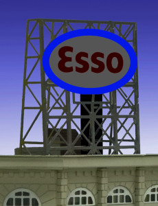 Miller Engineering ~ N or Z Scale ~ Esso Animated Neon Billboard ~ 339030