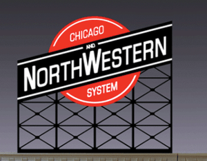 Miller Engineering ~ N or HO Scale ~ Chicago & North Western Animated Billboard ~ 440202