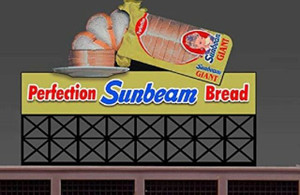 Miller Engineering ~ HO or N Scale ~ Sunbeam Bread Animated Billboard ~ 443302