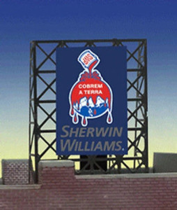 Miller Engineering ~ N or Z Scale ~ Sherwin Williams Paints Billboard ~ 338935