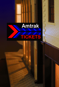 Miller Engineering ~ Right ~ Amtrak Station Sign ~ 64812R