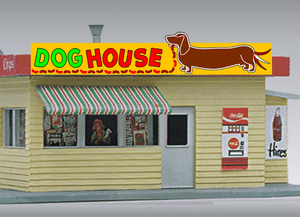 Miller Engineering ~ HO or N Scale ~ Dog House Animated Billboard ~ 442452
