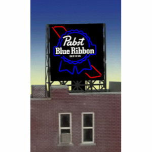 Miller Engineering ~ N or Z Scale ~ Pabst Beer Animated Billboard ~ 338825
