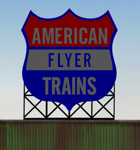 Miller Engineering ~ HO or N Scale ~ American Flyer Trains Animated Billboard ~ 440952