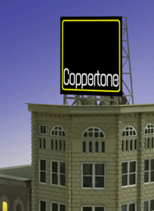 Miller Engineering ~ N or Z Scale ~ Coppertone Animated Rooftop Billboard ~ 338830