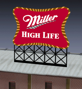 Miller Engineering ~ HO or N Scale ~ Miller High Life Bill Board ~ 8062