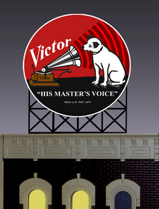 Miller Engineering ~ HO or O Scale ~ RCA Victor Animated Billboard ~ 8071