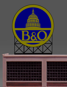 Miller Engineering ~ HO or N Scale ~ Baltimore & Ohio Animated Billboard ~ 442702
