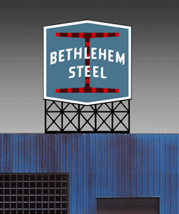 Miller Engineering ~ HO or O Scale ~ Bethlehem Steel Animated Billboard ~ 5281