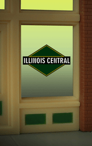 Miller Engineering ~ IL Central Neon Window Sign ~ 9085