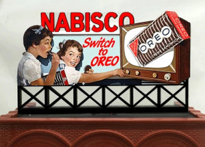 Miller Engineering ~ HO or O Scale ~ Nabisco Oreo Animated Billboard ~ 881751