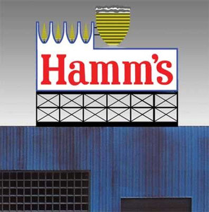 Miller Engineering ~ HO or O Scale ~ Hamm's Brewing Animated Billboard ~ 883451