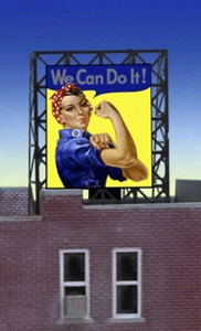 Miller Engineering ~ N or Z Scale ~ We Can Do It Billboard ~ 339110