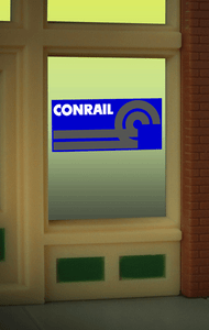 Miller Engineering ~ HO or O Scale ~ Conrail Window Sign ~ 9105