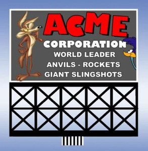 Miller Engineering ~ HO or O Scale ~ Acme Corporation Animated Billboard ~ 883751