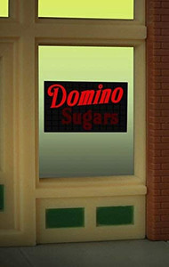 Miller Engineering ~ HO or O Scale ~ Domino Sugars Window Sign ~ 9020