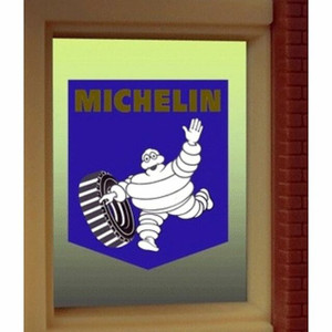 Miller Engineering ~ HO or O Scale ~ Michelin Window Sign ~ 9115