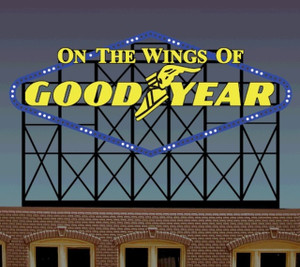 Miller Engineering ~ N or Z Scale ~ Goodyear Wings Animated Billboard ~ 339120