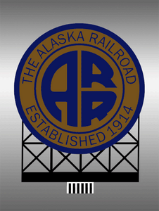 Miller Engineering ~ HO or O Scale ~ Alaska Railroad Animated Billboard ~ 885051