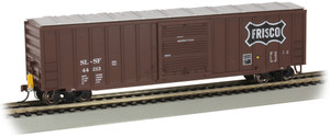 Bachmann ~ HO Scale ~ 50' Outside Braced Box Car With Flashing End Of Train Device - Fred ~ FRISCO #44213 ~ 14908