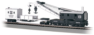 Bachmann ~ HO Scale ~ Santa Fe - 250-Ton Steam Crane & Boom Tender ~ 16102